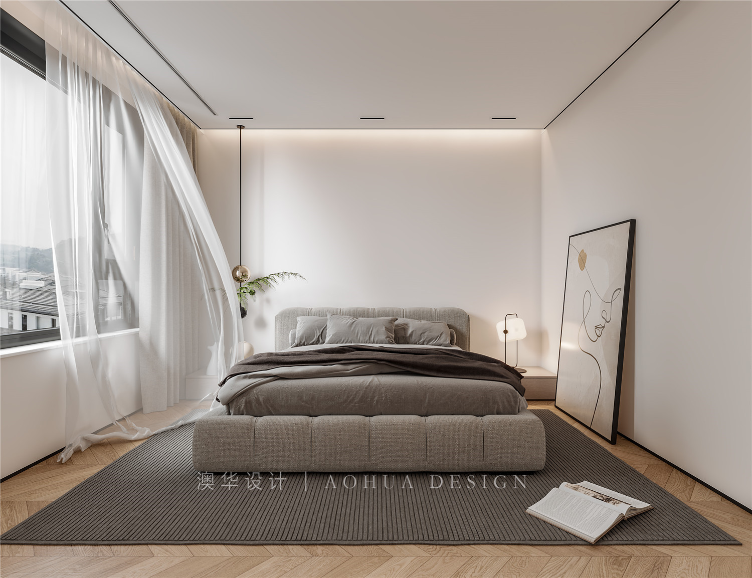 西北湖壹號御璽灣,現代簡約,武漢裝修設計