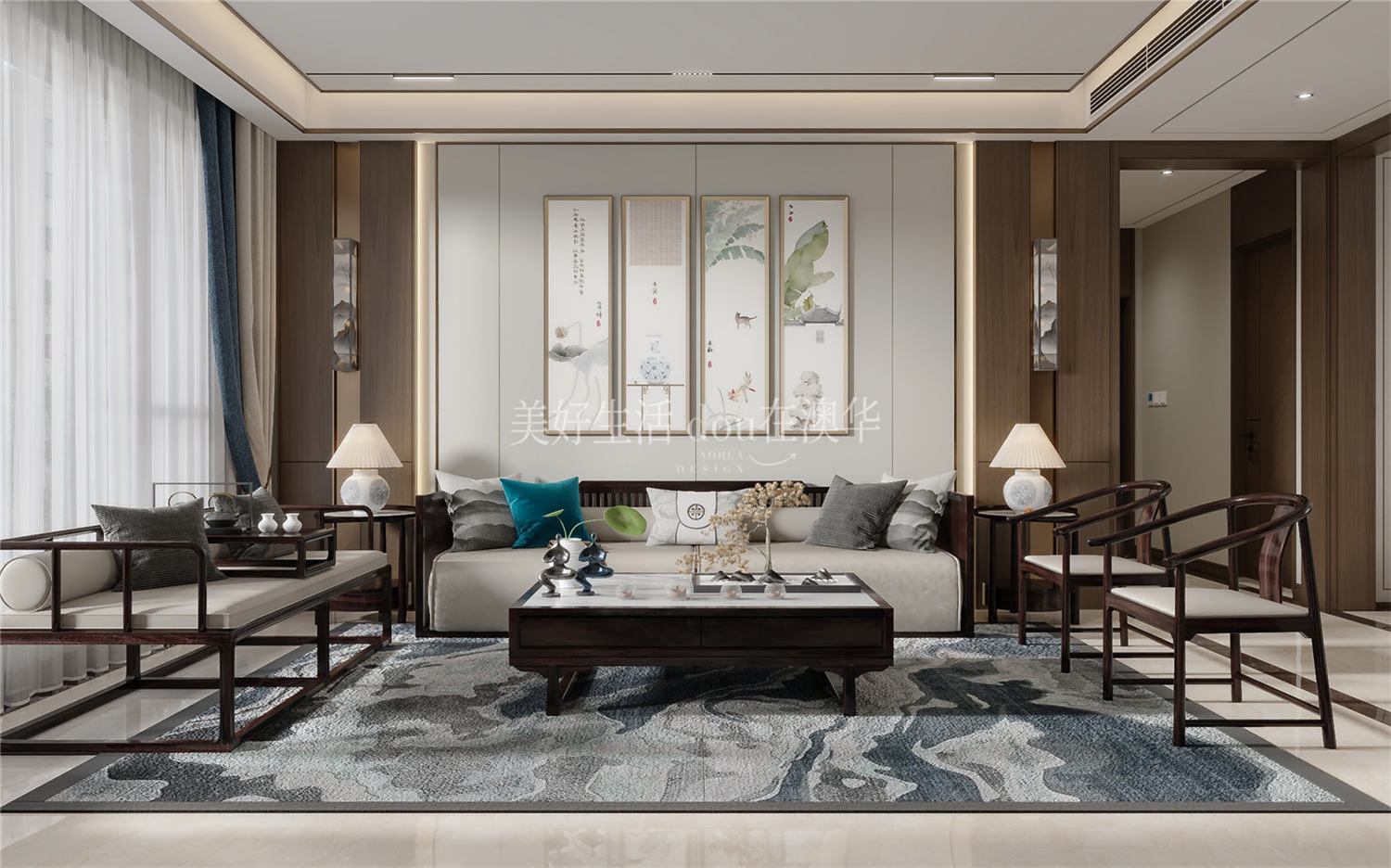 復(fù)地東湖國(guó)際130㎡,復(fù)地東湖國(guó)際裝修,武漢裝修設(shè)計(jì)