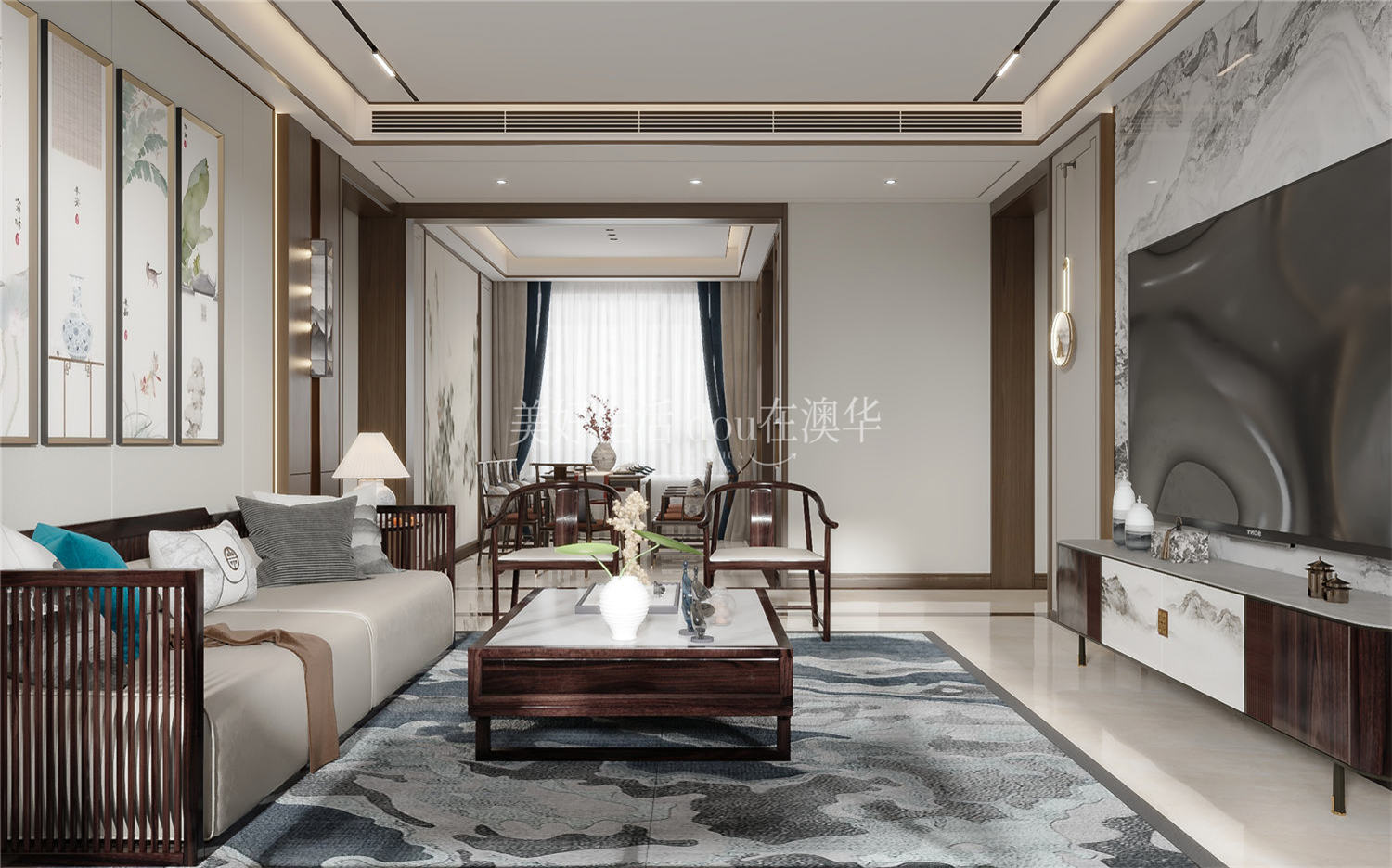 復(fù)地東湖國(guó)際130㎡,復(fù)地東湖國(guó)際裝修,武漢裝修設(shè)計(jì)