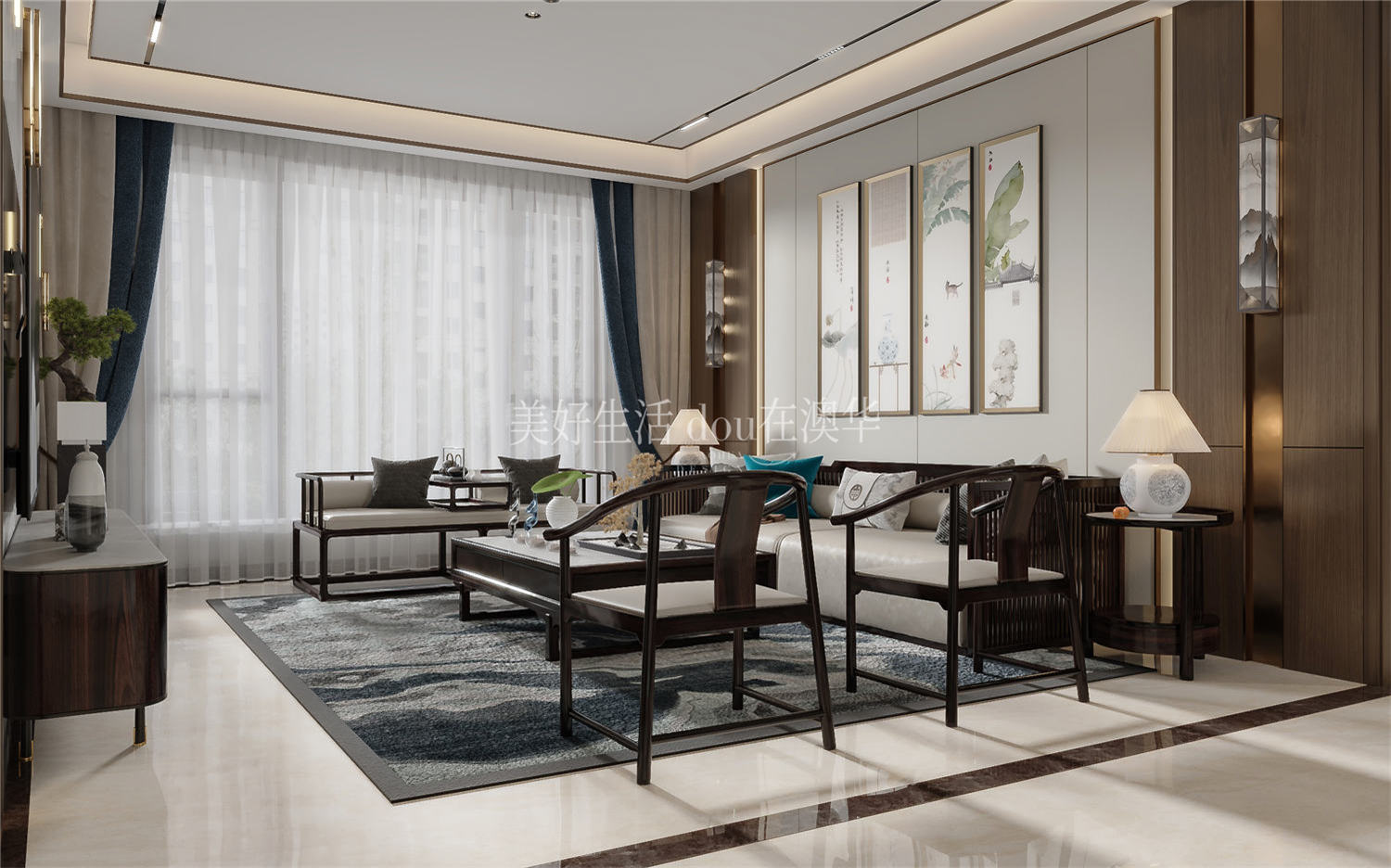 復(fù)地東湖國(guó)際130㎡,復(fù)地東湖國(guó)際裝修,武漢裝修設(shè)計(jì)