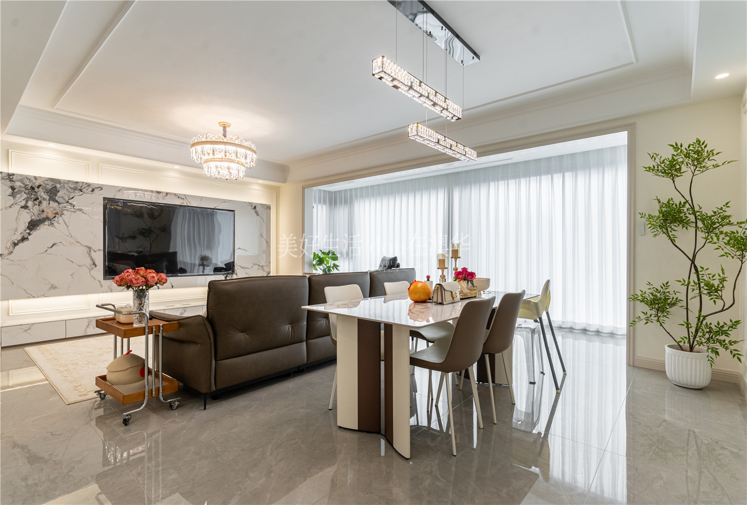 城投聯(lián)投譽(yù)江南裝修,法式輕奢,武漢裝修設(shè)計(jì)