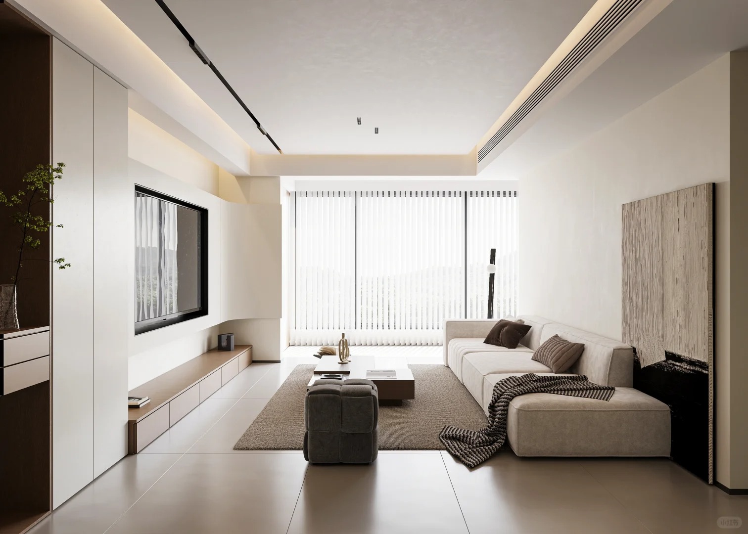 華發(fā)中央首府裝修,現(xiàn)代極簡風格