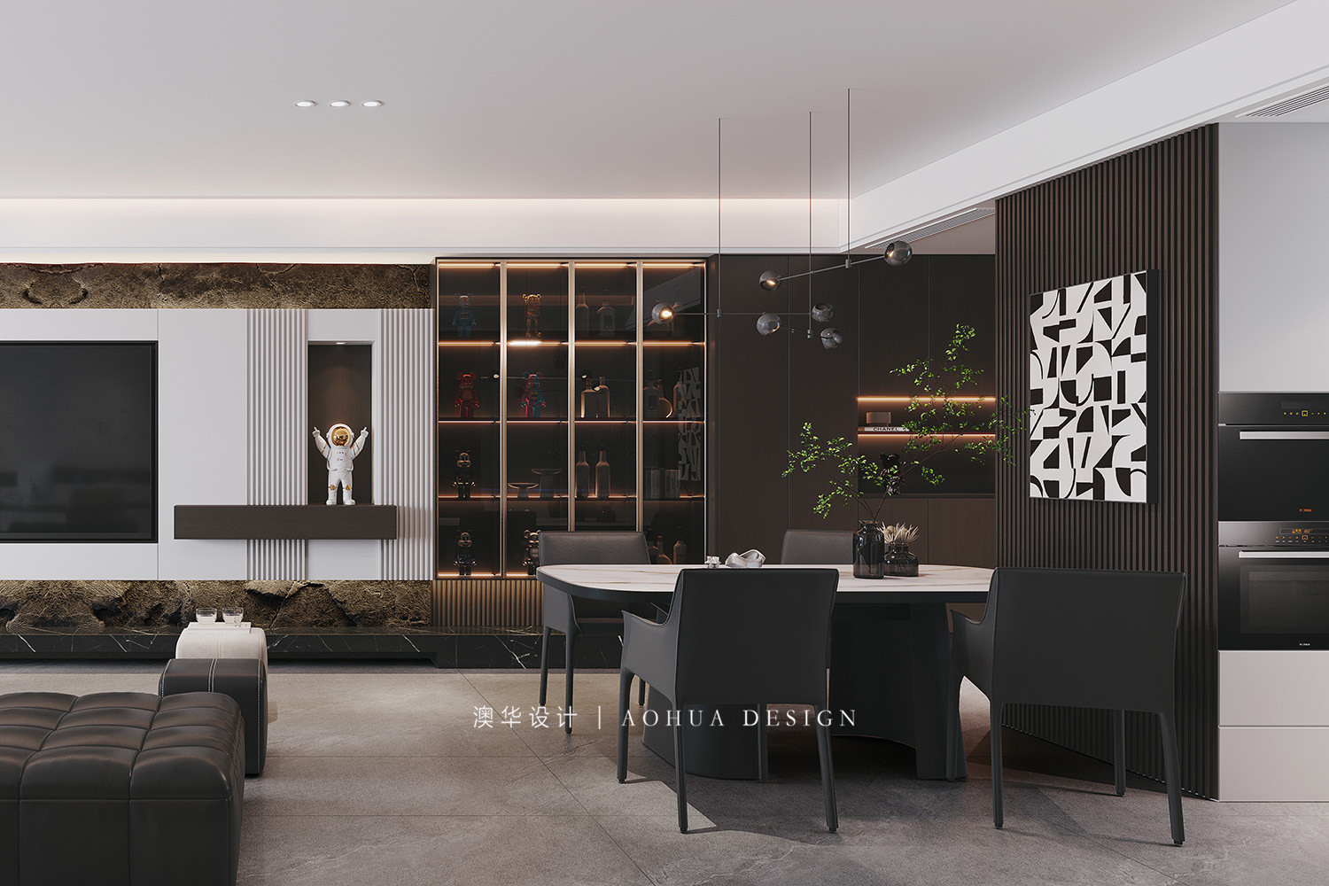 大戶型裝修,意式輕奢風格