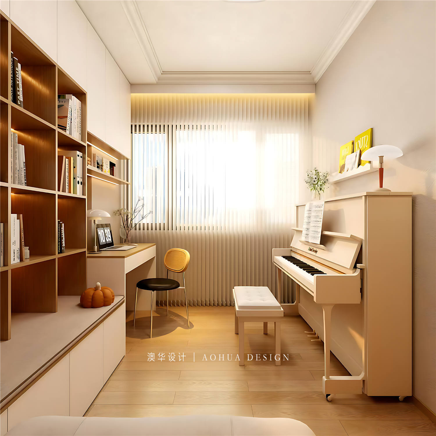 光谷悅城裝修,現代奶油風格