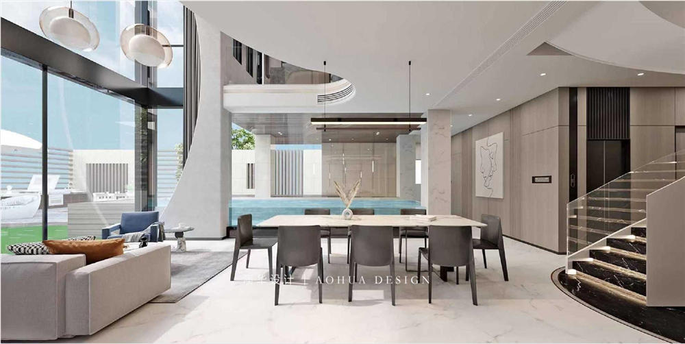 武漢別墅設計,現代輕奢風格